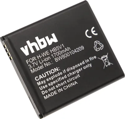 Produktbild von vhbw Akku kompatibel mit Huawei Ascend W1-U00, Y300-0100, G350-U00, U8833, W1, W1-C00, Y300, T8833 Handy Smartphone Telefon (1700 mAh, 3,7 V, Li-Ion)