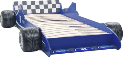 Immagine prodotto di vidaXL Letto per bambini con design di auto da corsa 90 x 200 cm blu