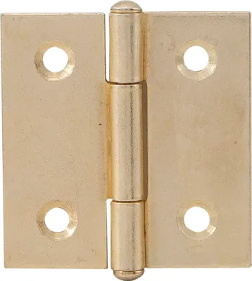 Produktbild von Knopfscharnier leichte Ausführung Scharnier 60 x 50 x 0,9 mm Stahl vermessingt