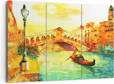 Produktbild von Bild auf Leinwand - Leinwandbild - Venedig Gondel - 165x110cm - Wand Bild - Wanddeko - Wandbilder - Leinwanddruck - Bilder - Kunstdruck - Wanddekoration - Leinwand bilder - Wandkunst - CE165x110-3841