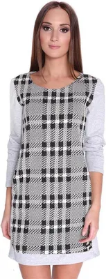 Immagine prodotto di Tunica donna con scollo rotondo e tasche; grigio/S/M 36/38