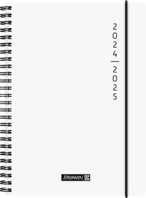 Produktbild von BRUNNEN Schülerkalender 2024/2025 "Plain White", 2 Seiten = 1 Woche, A5, 208 Seiten, weiß