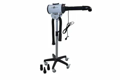 Produktbild von Standhaartrockner mit Wasserfunktion - Dogophant DP03 Grau 2200 Watt - Ständer mit Düse - Hundehaartrockner für Hundesalons - Für Hunde und Welpen