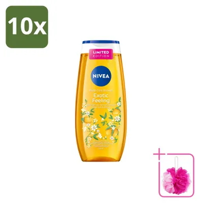 Productafbeelding van 10 x Nivea Douchegel, Exotic Feeling - 250 ml - Voordeelverpakking - 10 stuks