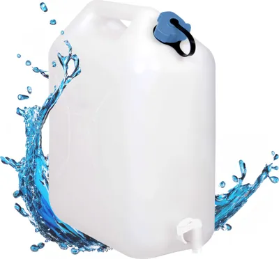 Image de Bidon d'eau extra fort 20 L - env. 36 x 17 x 44 cm - avec bouchon et robinet