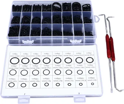 Obrázek produktu pro Sada 1200 kusů těsnicích kroužků z nitrilového kaučuku, odolných vůči vysokým teplotám, vodotěsných, sortiment O-kroužků