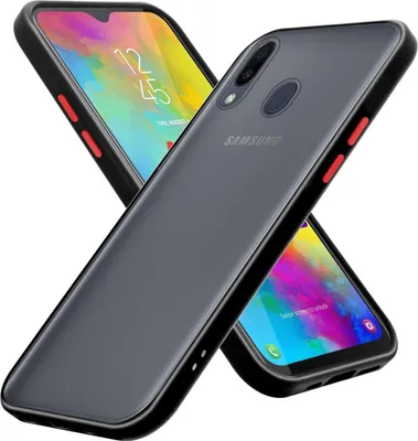 Produktbild von Cadorabo Hülle für Samsung Galaxy M20 Schutz Hülle in Transparent Handyhülle Hybrid Schutzhülle Etui TPU Silikon