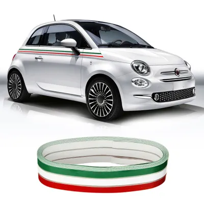 Immagine prodotto di Strisce nastro adesivo per auto tricolore Italia 8 cm x 5 mt