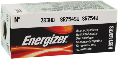 Zdjęcie produktu dla Energizer 393, Jednorazowa bateria, Srebrny-Oksydowany, 1,55 V, 1 szt., 80 mAh, Srebrny