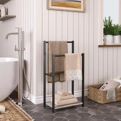 Image de Porte-serviettes de bain, salle de bain, serviette, blanc