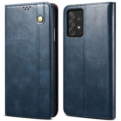 Immagine prodotto di Custodia per Samsung Galaxy A53 5G, custodia flip in pelle con funzione stand blu