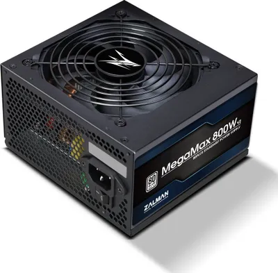 Zdjęcie produktu dla ZALMAN Zalman ZM800-TXII MegaMax 80PLUS 230V EU STANDARD wysokowydajny zasilacz PCI-E 800 W ATX Czarny