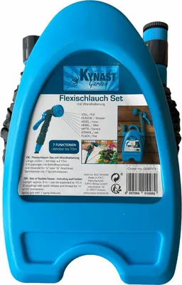 Produktbild von Kynast Gartenschlauch, Flexschlauch, Wasserschlauch dehnbar bis 15 Meter mit Wandhalterung