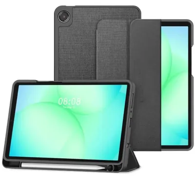 Immagine prodotto di Cover protettiva per Galaxy Tab A11 / Tab A9, Tech-Protect SC Pen Canvas, nero-grigio