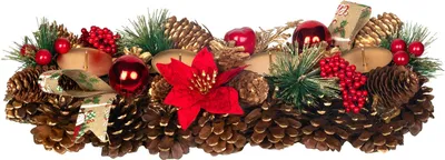 Productafbeelding van Adventsbloemstuk MagicHome Kerst, rood, 41x15 cm