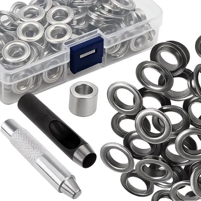 Immagine prodotto di Gardlov 25811 Set di occhielli con rivettatrice e punzone, 100 pezzi 12/20 mm