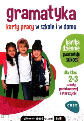 Zdjęcie produktu dla Gramatyka. Karty Pracy W Szkole I W Domu Sp 2-3