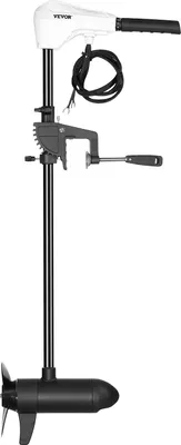 Produktbild von VEVOR Elektro Außenborder, Bootsmotor Heckmontage, 12 V, 25 kg Schub, 8-Gang Trolling Motor mit Batterieanzeige, für Kajaks, Fischerboote auf Süß-/Salzwasser, 76 cm Schaft