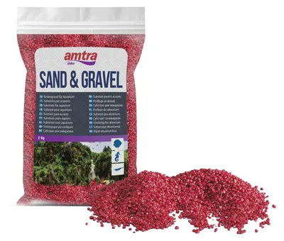 Zdjęcie produktu dla Dekoracja do akwarium, ceramika, kwarc, 2 kg, czerwona