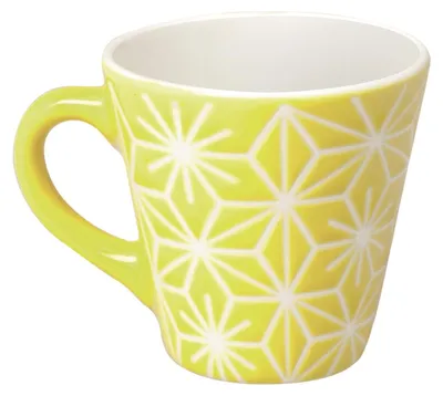 Kaffeetasse Etnika gelb, 90 ml, Porzellan, 6,2x6,2x6 cm