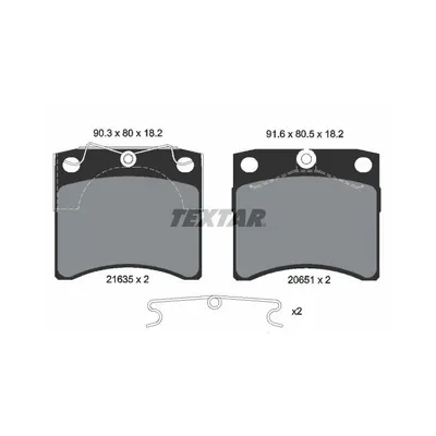 Produktbild von TEXTAR Bremsbeläge Satz Vorne für VW Transporter IV Bus (70B, 70C, 7DB, 7DK, 70J, 70K, 7DC, 7DJ) 2163501