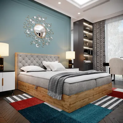 Produktbild von Postel s pružinovou skříní LOFT 3 - Ideální postel do vaší ložnice. postel 180x200 cm s matrací Bonell, s postelovým boxem na ložní prádlo a topperem
