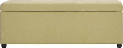 Produktbild von vidaXL Bank mit Staufach 116 cm Grün Polyester