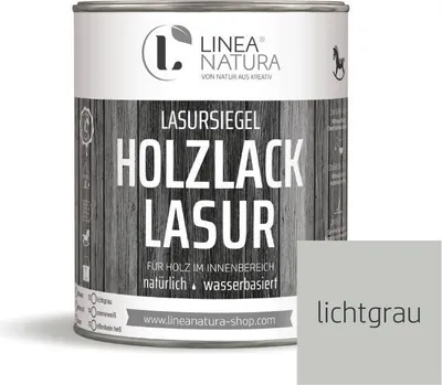 Produktbild von Holzlack Lasur | Möbel | Parkett u.- Treppen im Innenbereich 1 L lichtgrau