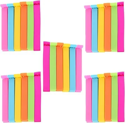 Produktbild von PolkaHome® 30 Stück Verschlussclips für Lebensmittelbeutel, Plastik Klemmen, Wiederverwendbare Beutelclips für Snacks, Chips, Kaffee,