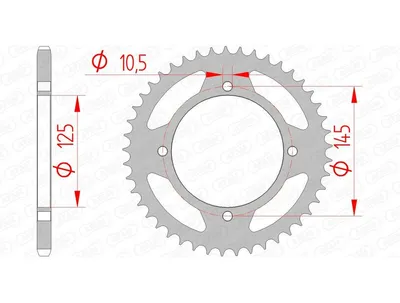 Produktbild von AFAM Kettenrad Stahl Standard - 520