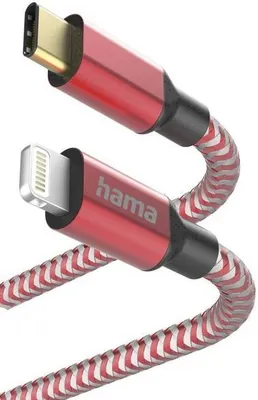 Zdjęcie produktu dla Hama Reflective, 1,5 m, Lightning, USB C, Męska, Męska, Czerwony