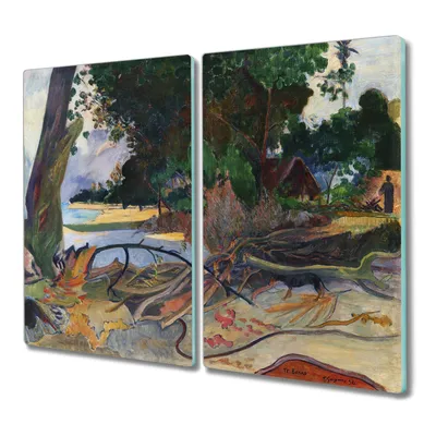 Produktbild von Coloray Schneidebrett Herdabdeckplatte 2x30x52 cm Kochplattenabdeckung Küchenbrett Hackbrett - Diese BaRuO Gauguin