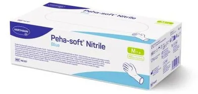 Zdjęcie produktu dla Peha-Soft nitryl niebieski Unt.Hands.unsterile pf M 100 szt