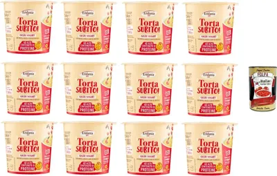 Produktbild von Eridania Torta Subito! Gusto Yogurt Joghurtgeschmack mit Preiselbeeren und Sonnenblumenkernen 12x60 g+ Italian Gourmet polpa 400gr