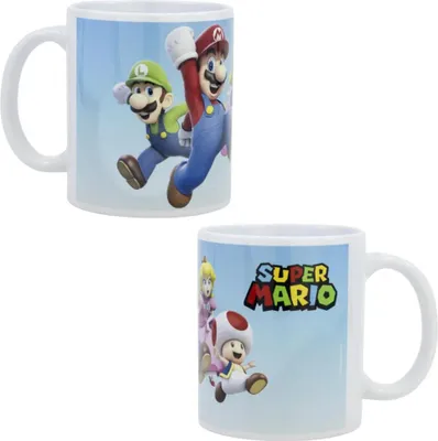 Produktbild von Super Mario Luigi Freunde Gamer Kaffeetasse Teetasse Tasse Geschenkidee 330 ml