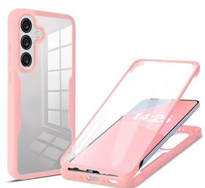 Produktbild von 360 Grad Rundum Schutz Handyhülle für Samsung Galaxy A56 5G Full Cover Vollschutz Case Farbe: Rose