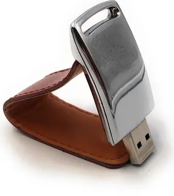 Produktbild von Onwomania Kunst Leder Etui Braun Funny USB Stick 32 GB USB 2.0