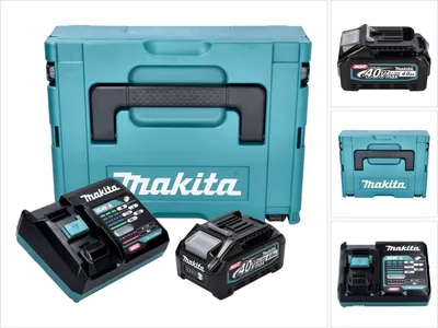 Produktbild von Makita Power Source Kit 1x BL 4040 Akku 40 V max. 4,0 Ah XGT + DC 40 RA Ladegerät + Makpac