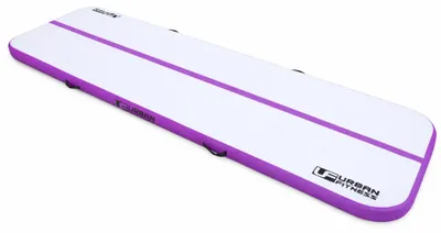 Image de Tapis gonflable pour gymnastique et fitness urbain - Violet/Gris - 300 x 100 x 10 cm