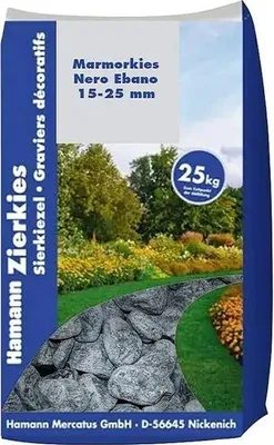Produktbild von Marmorkies Nero Ebano 15-25 mm 25 kg