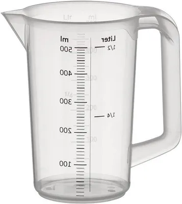 Obrázok produktu pre Odmerka – 0,5 litra – plast – stupnica – 1 kus