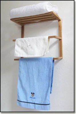 Produktbild von Wandgarderobe Tuchhalter Ablage und 2 Stänge
