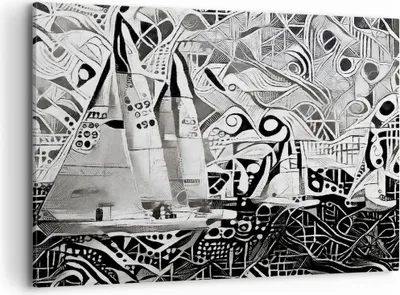 Produktbild von Bild auf Leinwand - Leinwandbild - Abstraktion modern - 100x70cm - Wand Bild - Wanddeko - Leinwanddruck - Bilder - Kunstdruck - Wanddekoration - Leinwand bilder - Wandkunst - AA100x70-3479