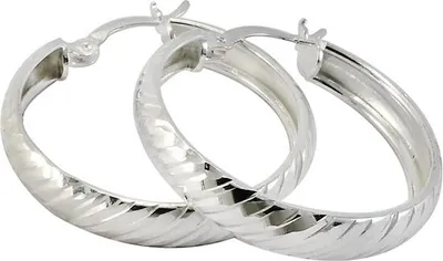 Produktbild von Ohrringe Glare874 aus 925er Silber, 31 mm hoch, 27,9 mm breit, 4,8 mm tief