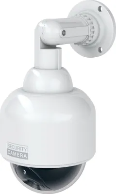 Produktbild von BASI - KA 302 - CCD Kamera-Attrappe - Überwachung - täuschend echte Nachbildung - mit rotem Blinklicht - IP23 - inkl. Befestigungsmaterial und aufklebbares Warnschild - 1000-0302