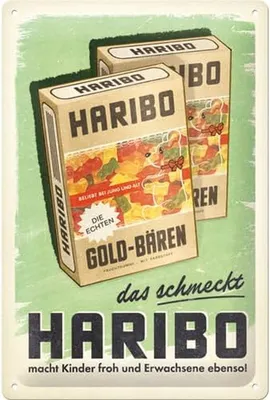 Produktbild von Nostalgic-Art - Blechschild 20 x 30cm - HARIBO - Packung ... das schmeckt