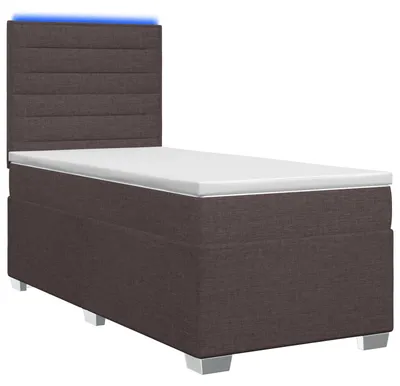 Produktbild von vidaXL Boxspringbett mit Matratze Dunkelbraun 90 x 200 cm Stoff