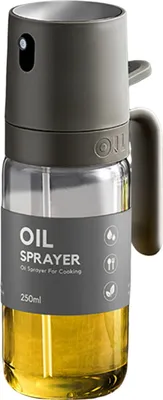 Produktbild von 250 ml Ölsprühflasche aus Glas zum Kochen, Olivenöl-Sprüher, Zerstäuberspender für Heißluftfritteuse, Salat, Backen, feiner Nebel, ergonomischer Griff, tragbares Küchenwerkzeug für Köche und Feinschmecker