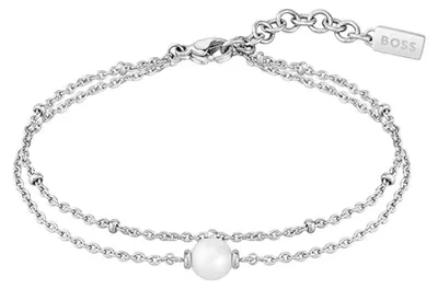 Produktbild von Doppeltes Stahlarmband mit Perle Cora 1580268