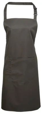Obrázek produktu pro Premier – „Colours Collection“ zástěra s laclem pro muže/ženy, unisex, kapsa LT5855 (jednotná velikost) (tmavě šedá)